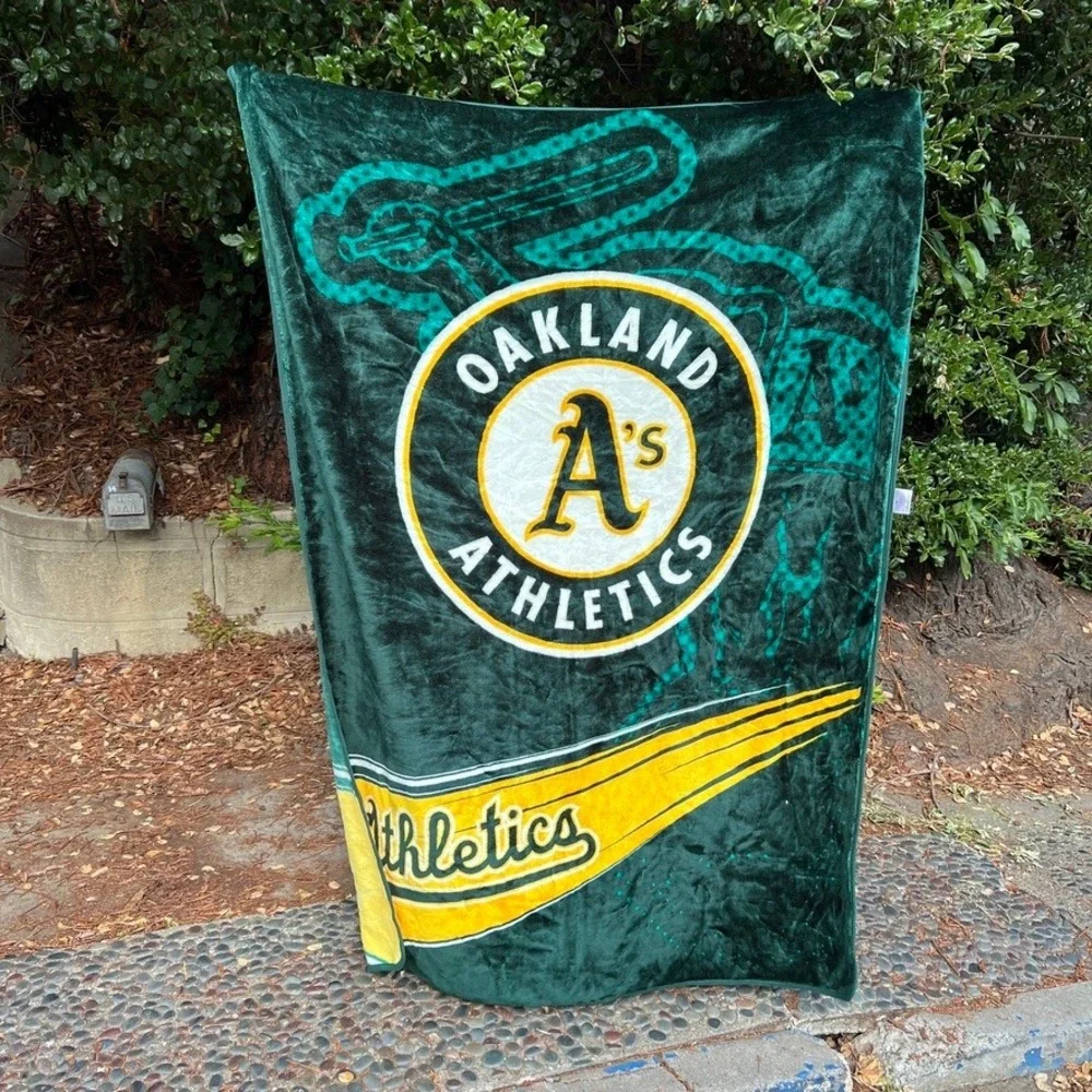Oakland A's Fuzzy Blanket - Raschel - Northwest - 50x60